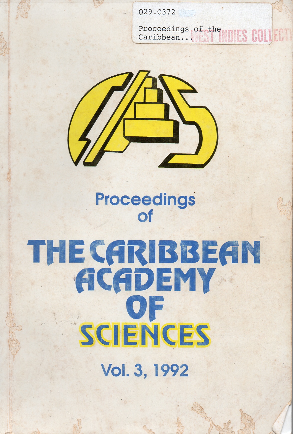 Front cover of the Proceedings of Vol 3, 1992